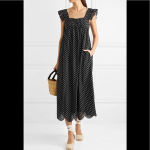 Alexa Chung Fifi polka dot jacquard midi dress